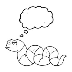 thought bubble cartoon bored snake