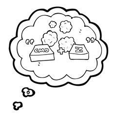 thought bubble cartoon command Z function