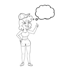 happy gym woman giving thumbs up symbol
