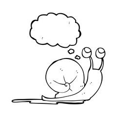 thought bubble cartoon snail