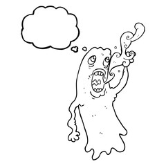 thought bubble cartoon ghost