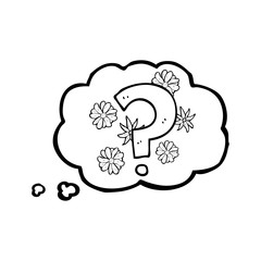 thought bubble cartoon question mark