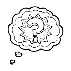 thought bubble cartoon question mark
