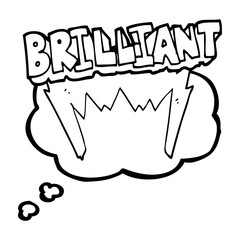 brilliant thought bubble cartoon word