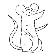 black and white cartoon mouse