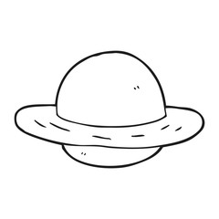 black and white cartoon planet