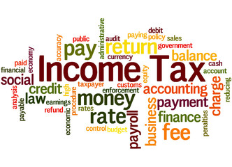 Income Tax, word cloud concept 2