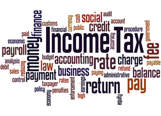 Income Tax, word cloud concept 9
