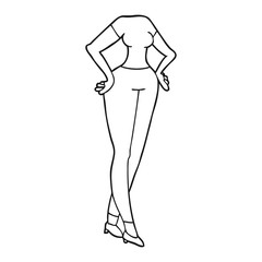 black and white cartoon headless body (add own photographs)