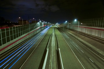 Fototapeta na wymiar Lublin by-pass at night
