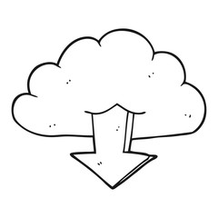 black and white cartoon download from the cloud