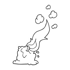 black and white cartoon burning candle