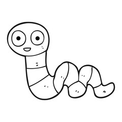 black and white cartoon snake