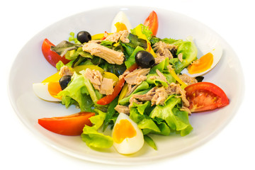 Tuna salad on the plate