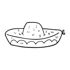 black and white cartoon hat