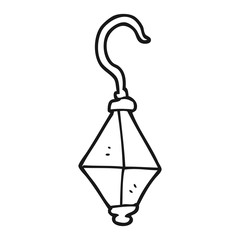 black and white cartoon earring