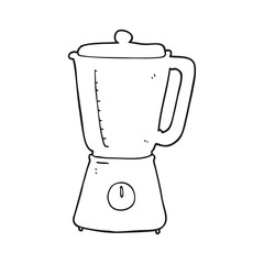 black and white cartoon blender