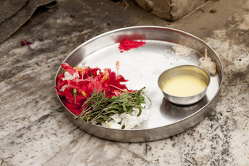 Gift for the dead people in Ganga River. Varanasi. India. © Susana Valera