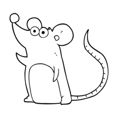 black and white cartoon mouse