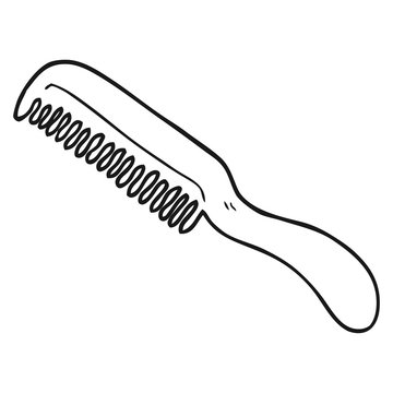 recommend clip art: black and white cartoon comb