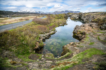 Iceland beautiful geyser and nature