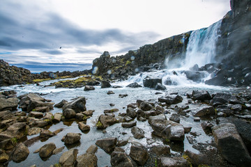 Iceland beautiful geyser and nature