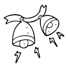 black and white cartoon jingle bells