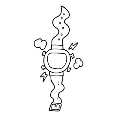 black and white cartoon wrist watch