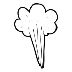 black and white cartoon steam design element