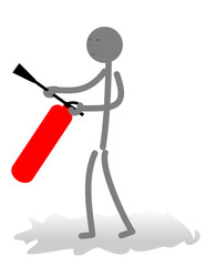 itfaiyeci, yangın söndürme cihazını kullanmak