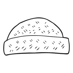 black and white cartoon hat