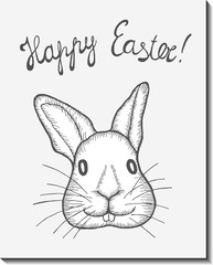 Obraz na płótnie Canvas Easter bunny card.