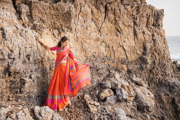 Indian woman in beautiful saree