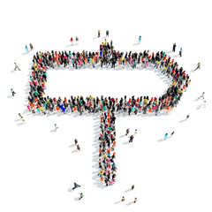 people  shape  road sign