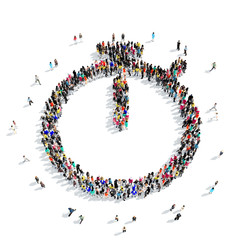 people  shape  clock