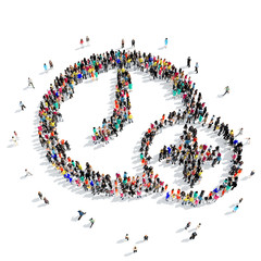 people  shape  clock