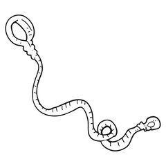 black and white cartoon dog leash