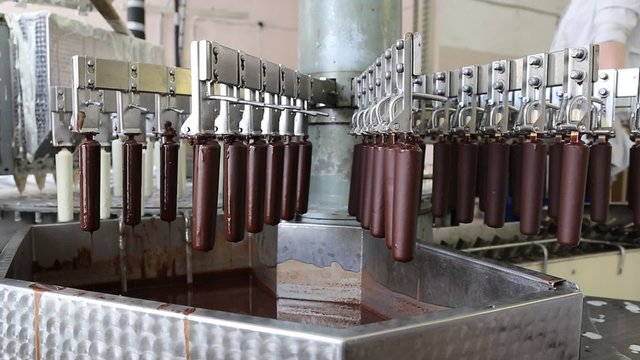 Production of chocolate ice cream