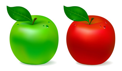 Apple green and red