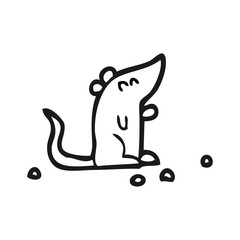black and white cartoon mouse