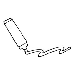 black and white cartoon marker pen
