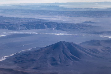 Naklejka na ściany i meble Window Plane View of Andes Mountains