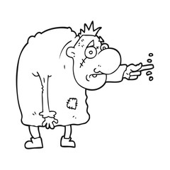 black and white cartoon igor