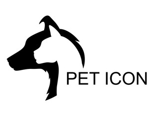Cat and dog silhouette icon
