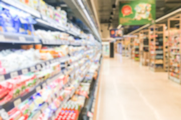 blur image of supermarket