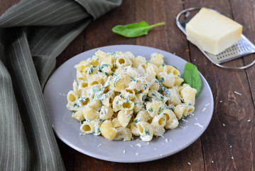 Spinach Pasta on a table