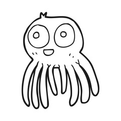 black and white cartoon spider