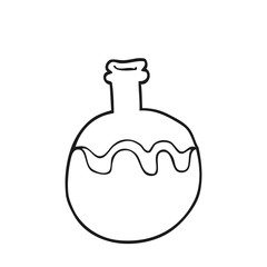 black and white cartoon magic potion