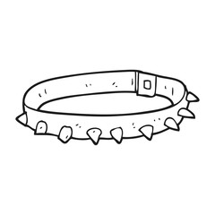 black and white cartoon dog collar