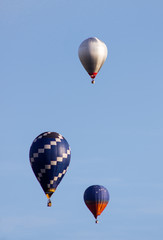 Beautiful Hot Air Balloons  moving in the blue sky.